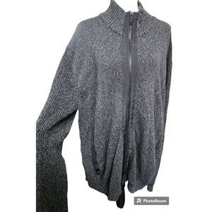 Daniel Hechter of Paris Gray Full Zip Cotton Sweater Size 2X